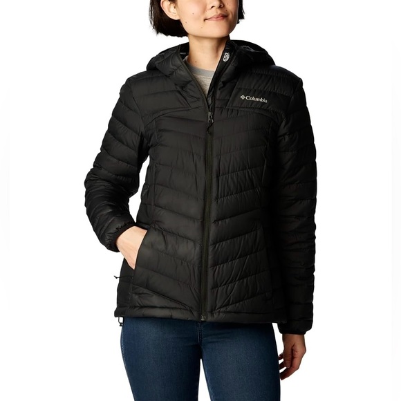 NWT Columbia Women's Westridge Hooded Down Jacket Lightweight Black Small - Picture 1 of 7